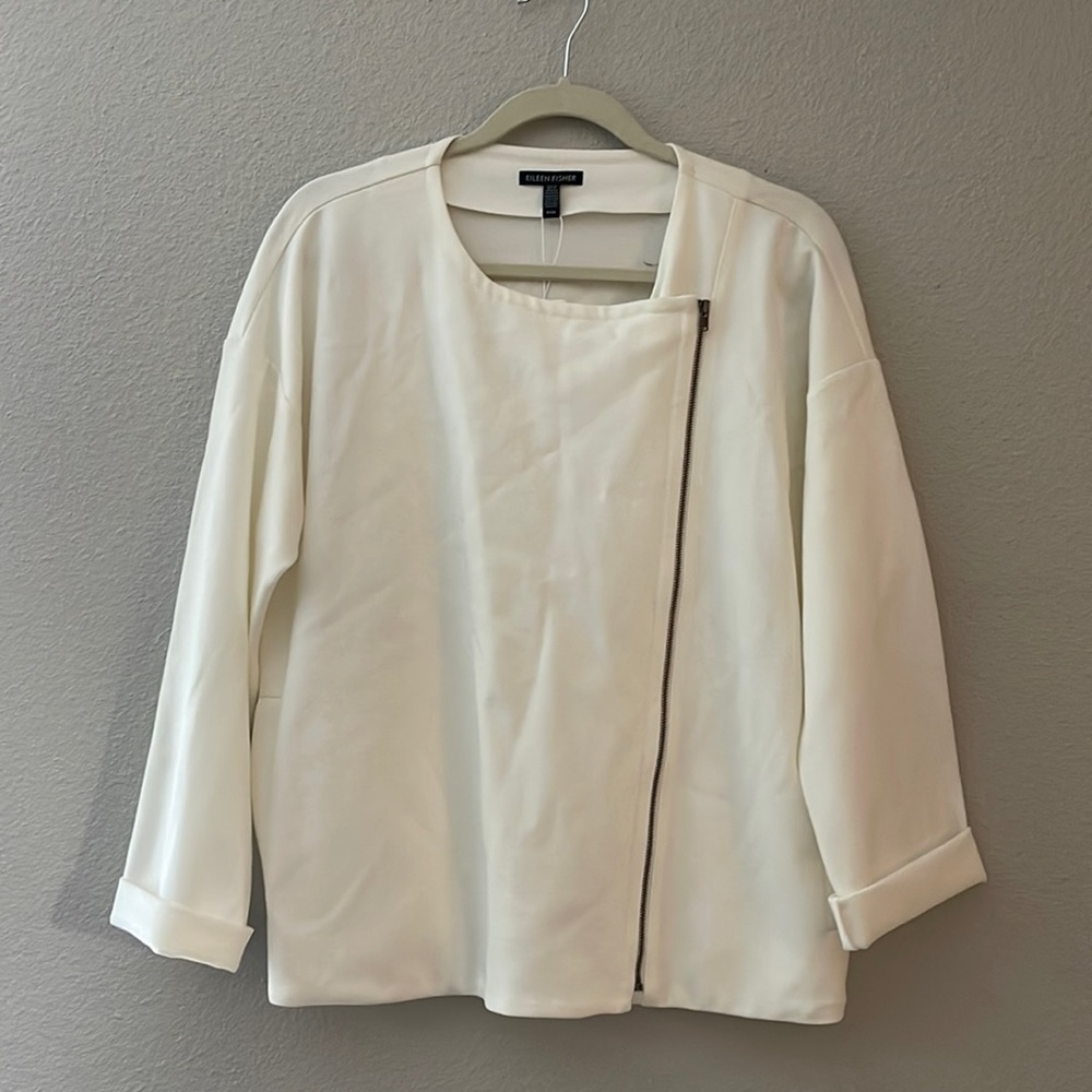 Eileen Fisher Ivory Jacket - Picture 2 of 9